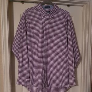 Chaps Men's Purple Plaid Button Down Shirt